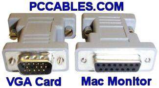 MAC MONITOR DB15-F to HD15-M VGA PC SYSTEM ADAPTER