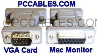 MAC MONITOR DB15-F to HD15-M VGA PC SYSTEM ADAPTER