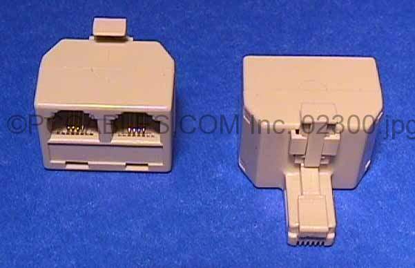 PHONE LINE SPLITTER RJ11 DUPLEX Connector 1M to 2F