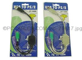 PS/2 to USB for PS/2 KEYBOARD and PS/2 MOUSE Beige