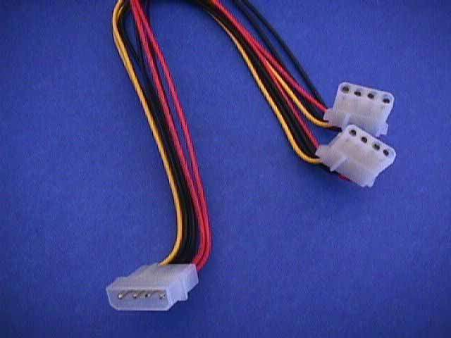 Power Cable Y 5.25 TO 2-5.25 14-inch Long