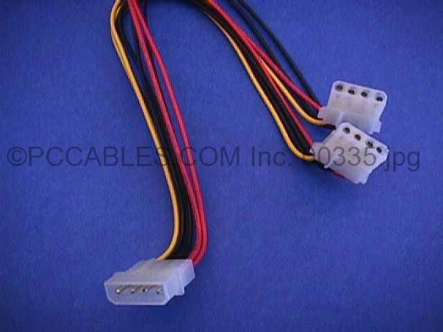 Power Cable Y 5.25 TO 2-5.25 14-inch Long