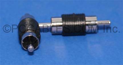 RCA Male to RCA Male M-M Coupler Converter Adapter Chrome