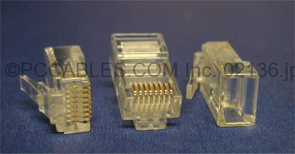 RJ45 8P8C Modular plug Crimps 100 Pack (Stranded-Round) 50 Micron