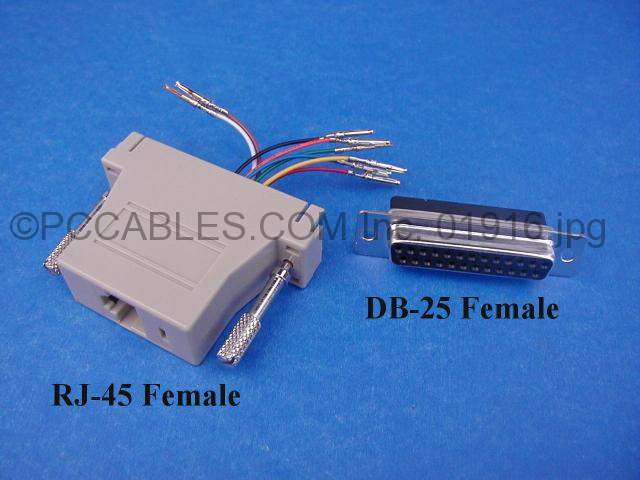 RJ45 to DB25-F Adapter