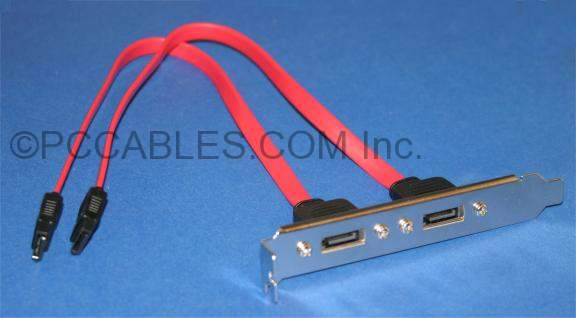 SATA-L Dual Ports on Bracket 12 inch Leader