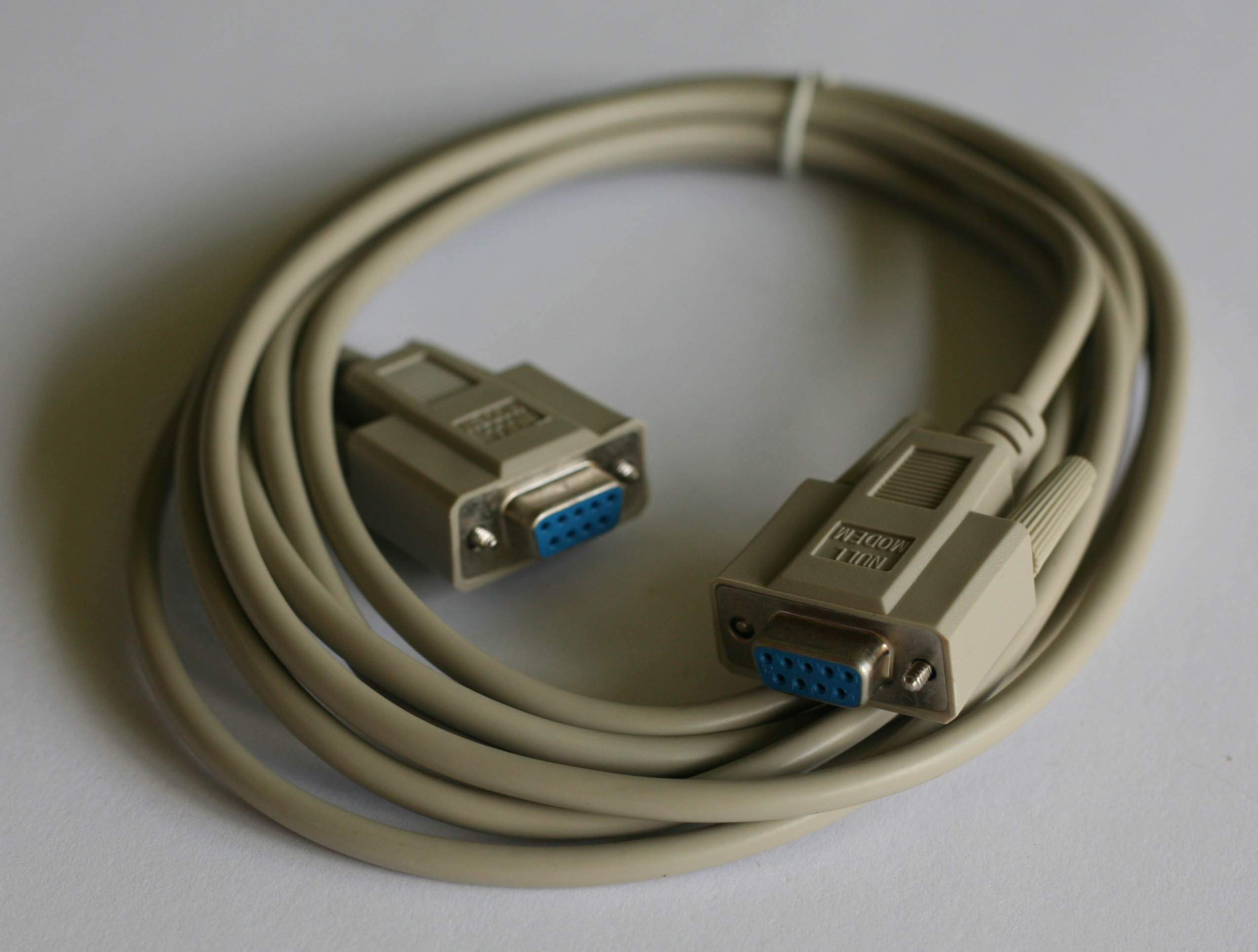 SERIAL NULL MODEM CABLE 10FT DB9-F DB9-F