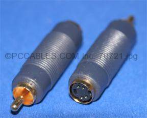 SVIDEO Adapter 4pin MiniDin-F to RCA-M