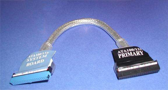 ULTRA ATA133 Round Single IDE 2 Connectors SILVER 12-Inch