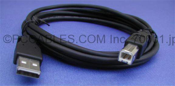 USB 2.0 COMPUTER CABLE TYPE A to TYPE B BLACK 3FT
