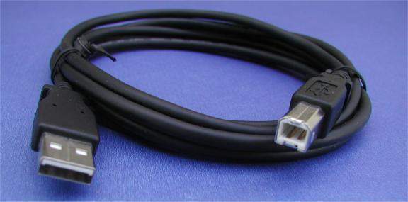 USB 2.0 COMPUTER CABLE TYPE A to TYPE B BLACK 3FT
