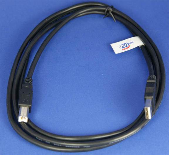 USB 2.0 COMPUTER CABLE TYPE A to TYPE B BLACK 6FT ROHS