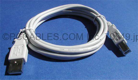 USB 2.0 AB Cable 6 Feet White RoHS