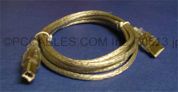 USB 2.0 Cable A-B Silver 6FT