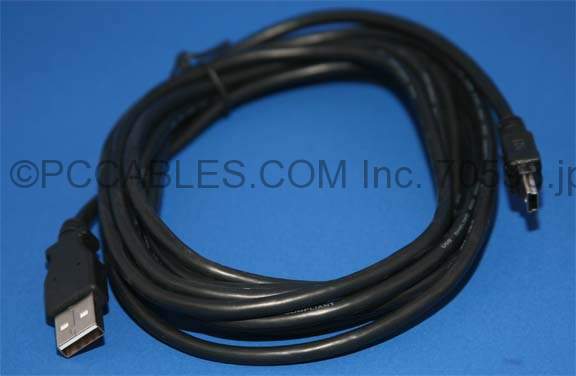 USB-A to Mini-B 5-Wire Camera Cable 10FT