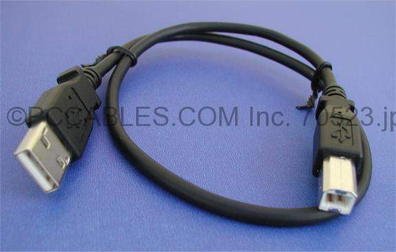 USB Cable 18 Inch 1.5 Feet Black ROHS