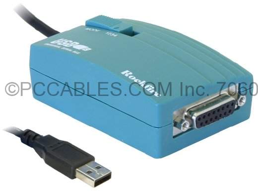USB Game Port Adapter DB-15 to USB, PN:168199 Compatible
