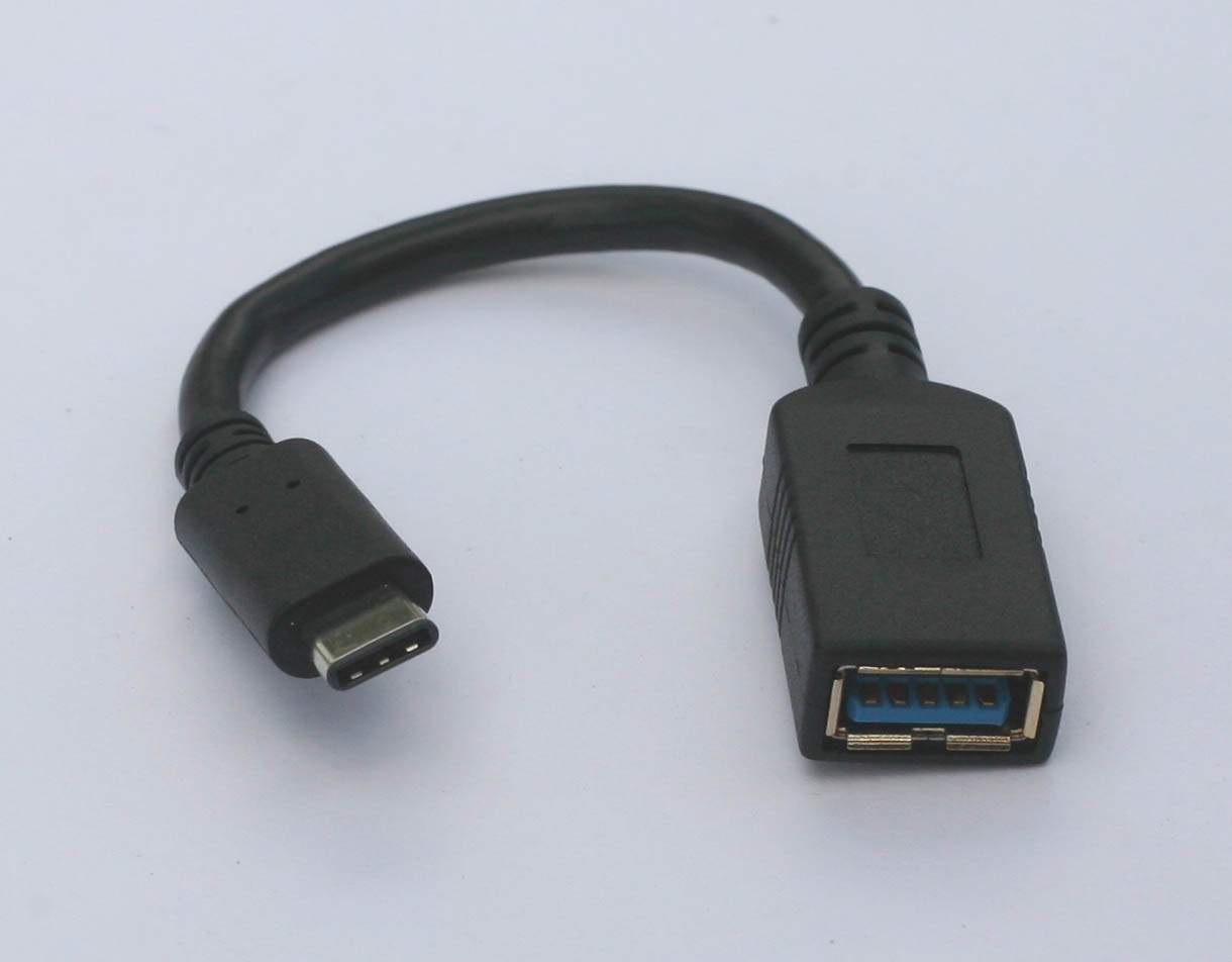 USB 3.1 Type-C Male to Type-A Female Adapter Cable 6In