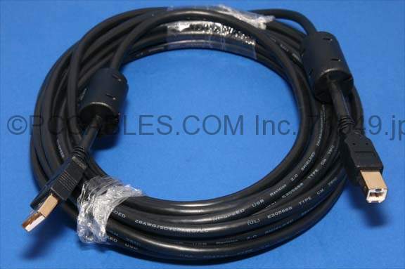 USB Cable 20 Feet Type-A to Type-B Black 20FT 20awg Power