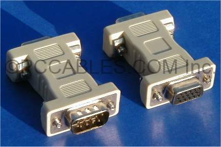 VGA-EGA MONITOR ADAPTER MULTISYNC HD15-F TO CARD DB9-M