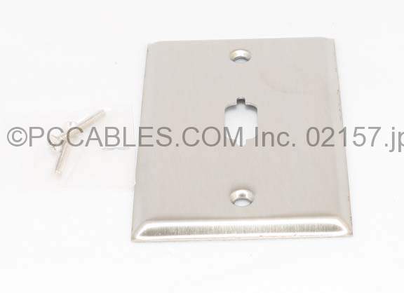 VGA WALL PLATE DB9 or HD15 1-HOLE STAINLESS