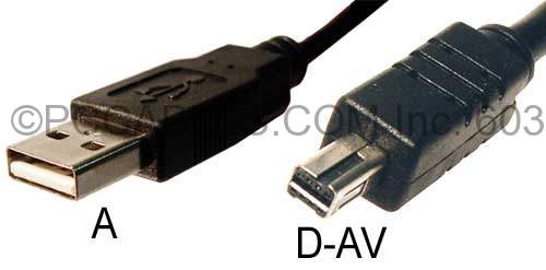 VIVITAR 60317 USB CAMERA CABLE TYPE A to 4 PIN D-11