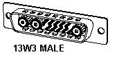 13W3 Male Connector