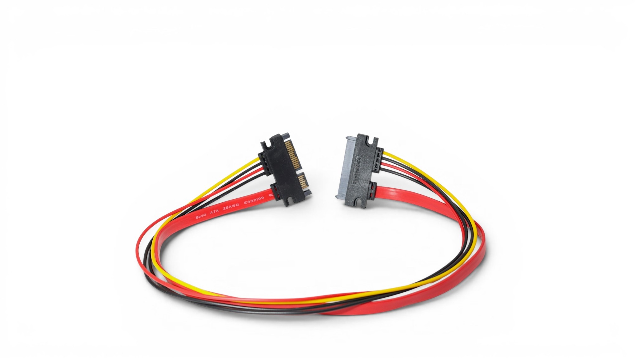 50cm 22-Pin SATA Male to Female Data and Power Extension Cable