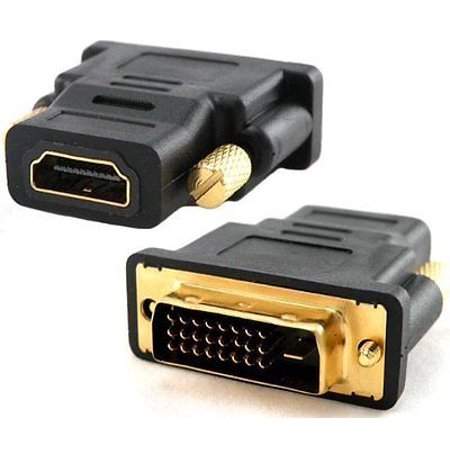 taal Zus Feat DVI to HDMI Adapter CERTIFIED Male Female with Metal Thumb Screws