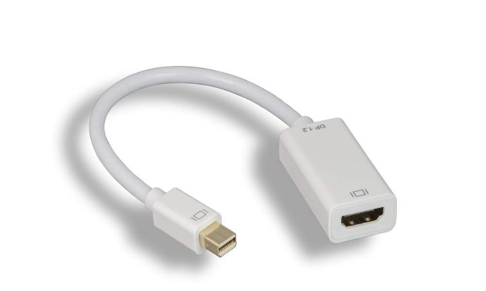 Micro HDMI to Standard HDMI Adapter, White 