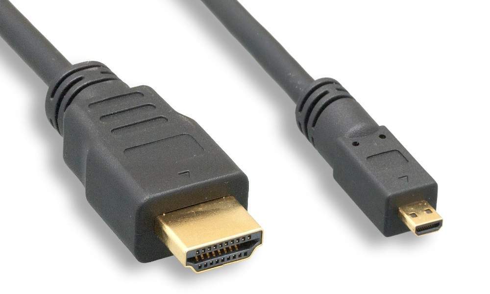 Ordliste Plantation Modig HDMI MICRO Type D Male to HDMI Type A Male Cable 6FT