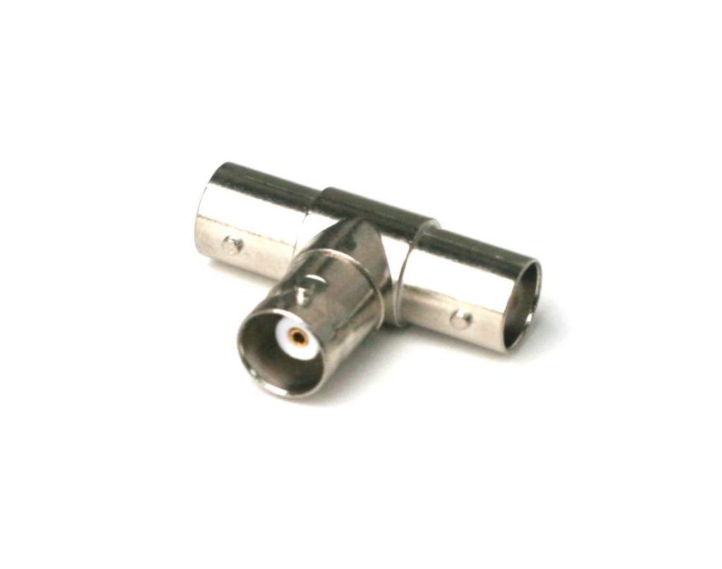 thumbnail interactive-video image 1 of Lot Of 10 BNC 3-Way Female T Adapter Connectors – STEREN 200-150 1 of 6
