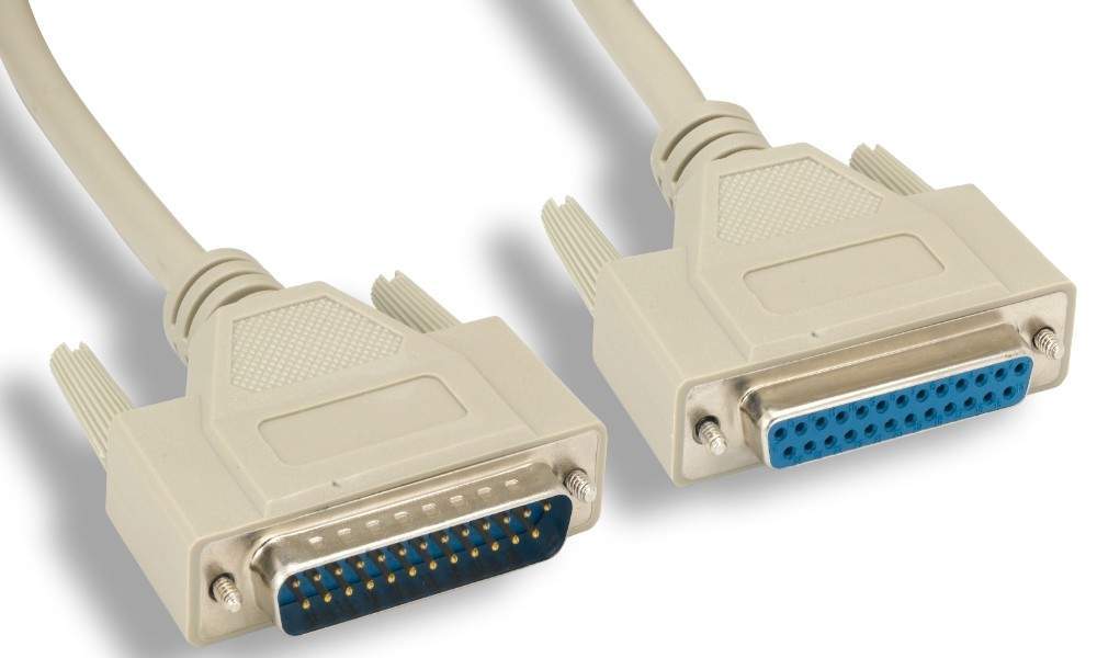10FT DB25M to DB25F Serial Cable Extension