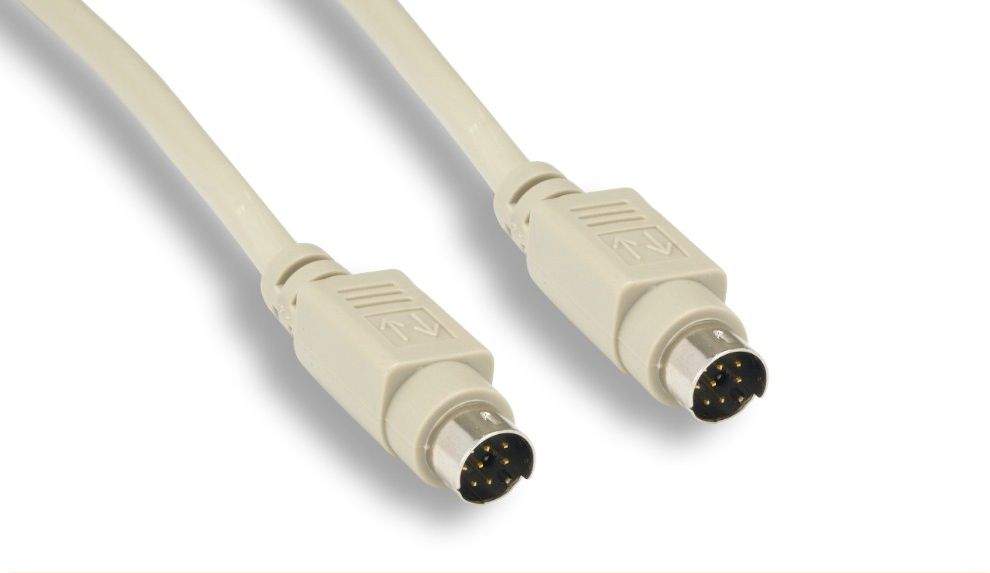 10FT MiniDin-8 Cable MM 8 pin Male-Male MD8 Mini-Din-8 Shielded