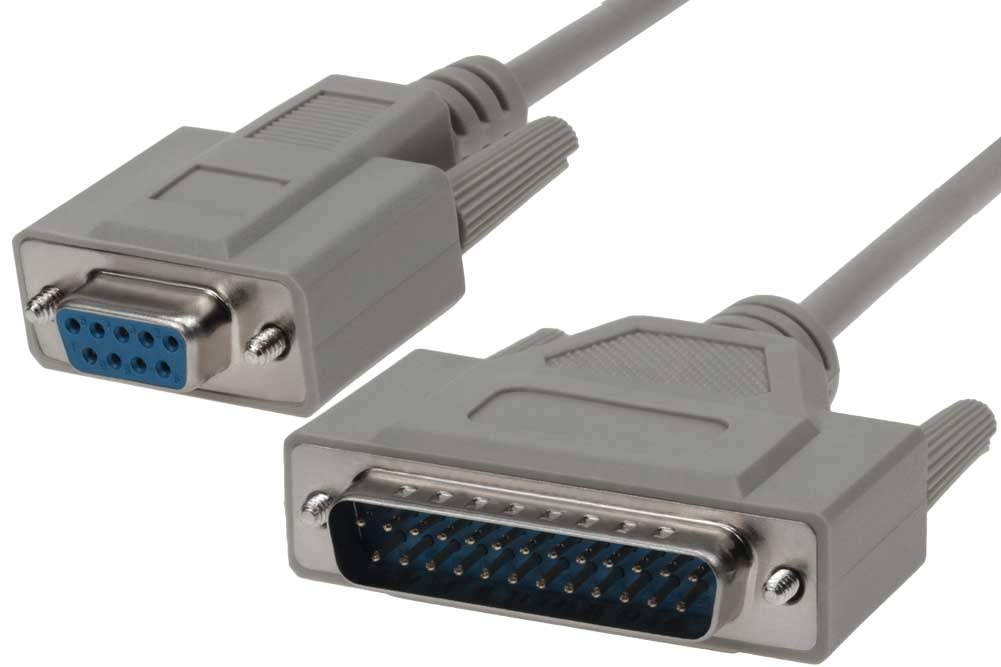 10FT Modem Cable DB9-F to DB25-M