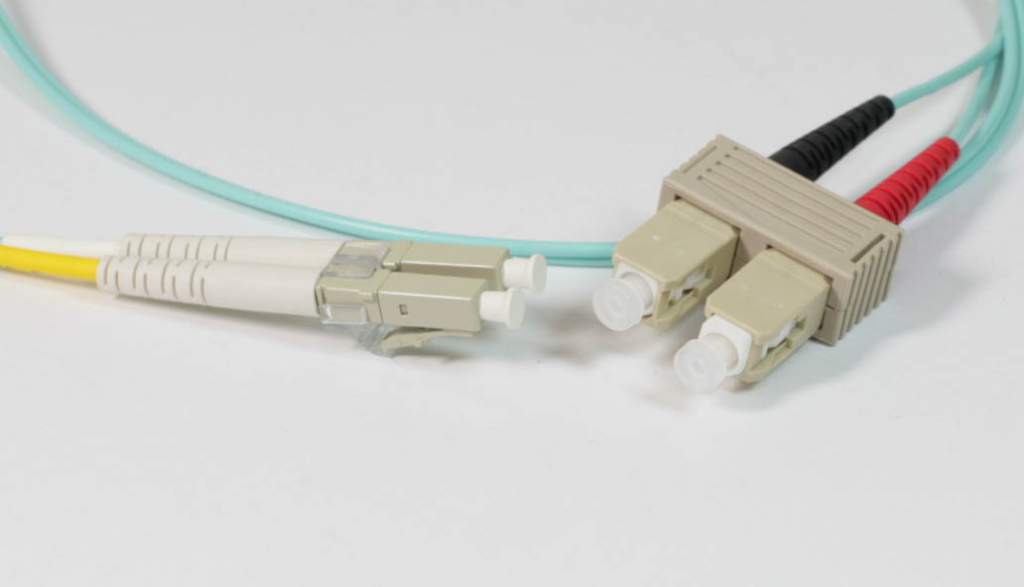 10Gb Duplex Multimode 50 125 OM3 Fiber Patch Cable LC-SC Aqua 1M