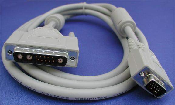 13W3-M to HD15-M 6FT IBM Cable