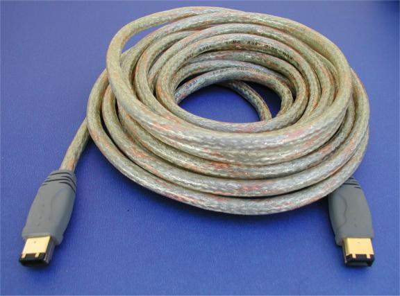 15FT FIREWIRE CABLE GOLD 6PIN 6PIN