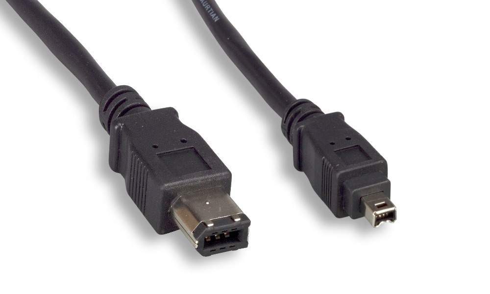 15FT Firewire Cable Black 6PIN 4PIN