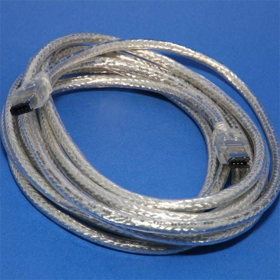 15FT Silver Firewire Cable 6PIN 6PIN
