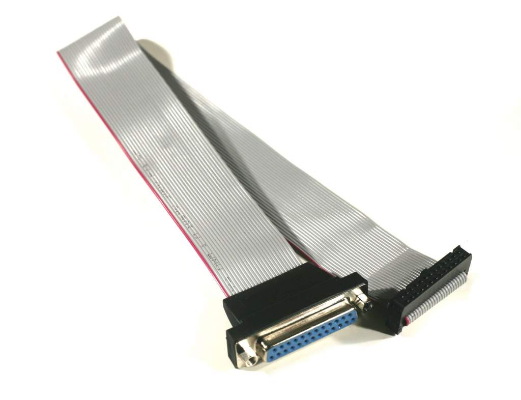 16 Inch DB25F to IDC26 Parallel Port Cable No Bracket