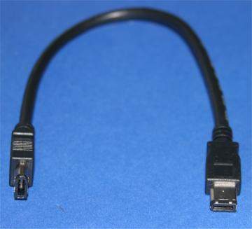 1FT Firewire Cable Black 6PIN 6PIN