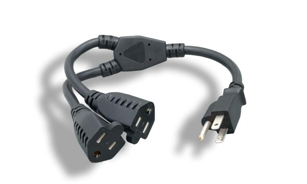 1FT Power Strip Liberator Extension 2-PORT 16AWG UL CE