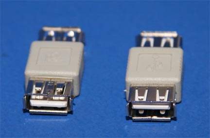 (2-PACK) USB 2.0 Slim Gender Change F-F Type-A Female-Female
