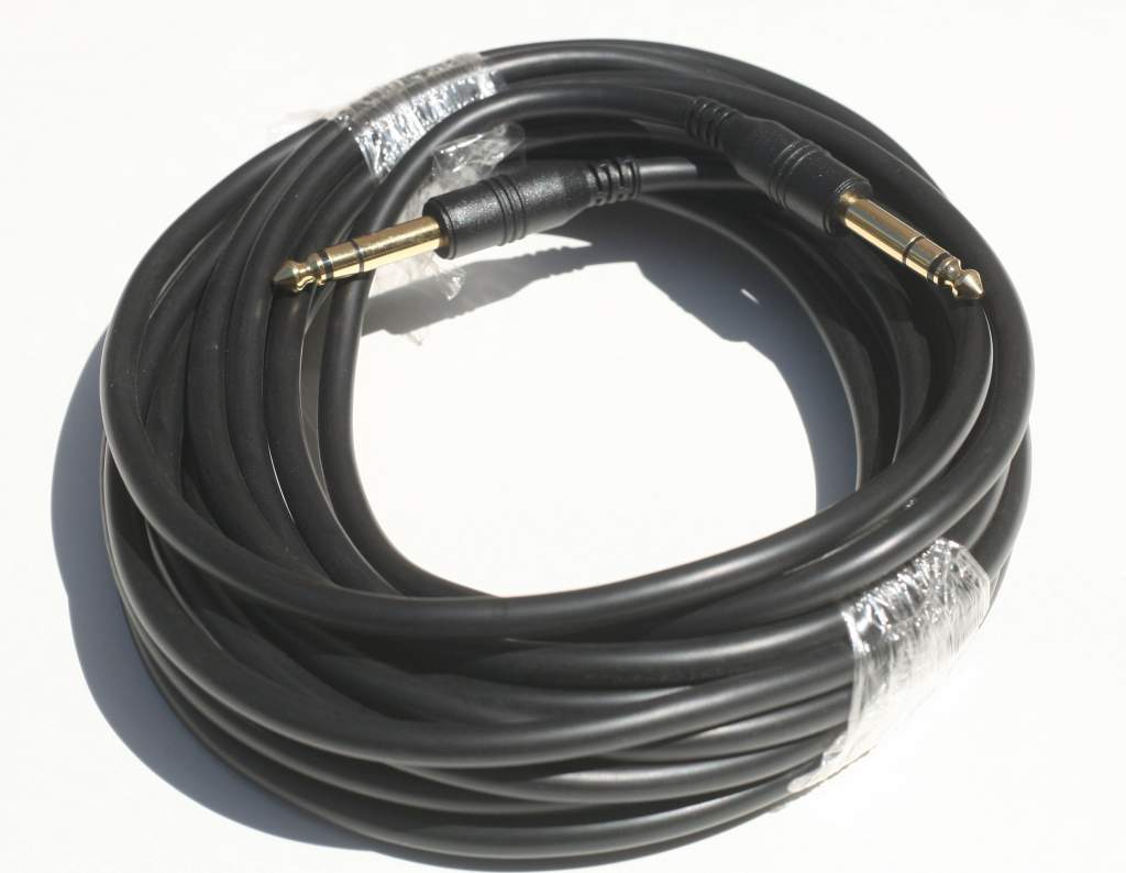 25FT 6.3mm Stereo Plug Plug Male to Male TRS 1/4