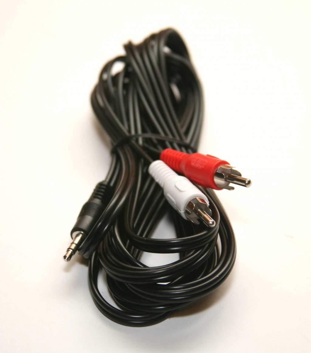 3.5mm STEREO JACK M TO 2 RCA M 12FT CABLE