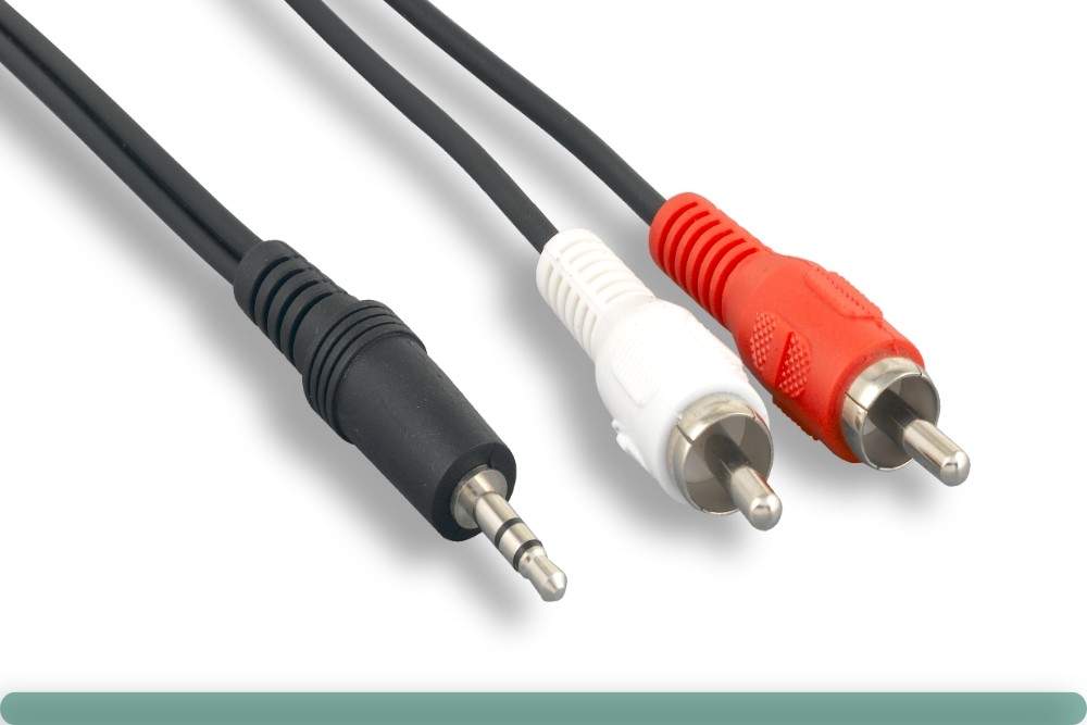 3.5mm STEREO JACK M to 2 RCA M 50FT Cable