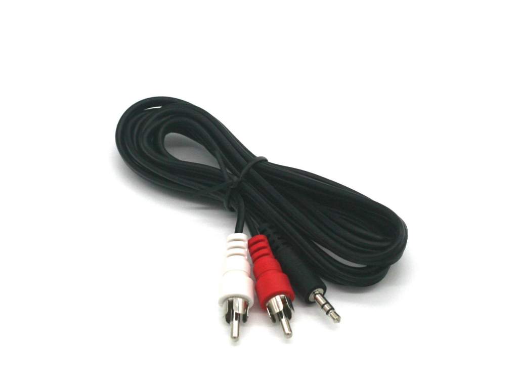 3.5mm STEREO JACK M to Dual RCA M 6FT Cable