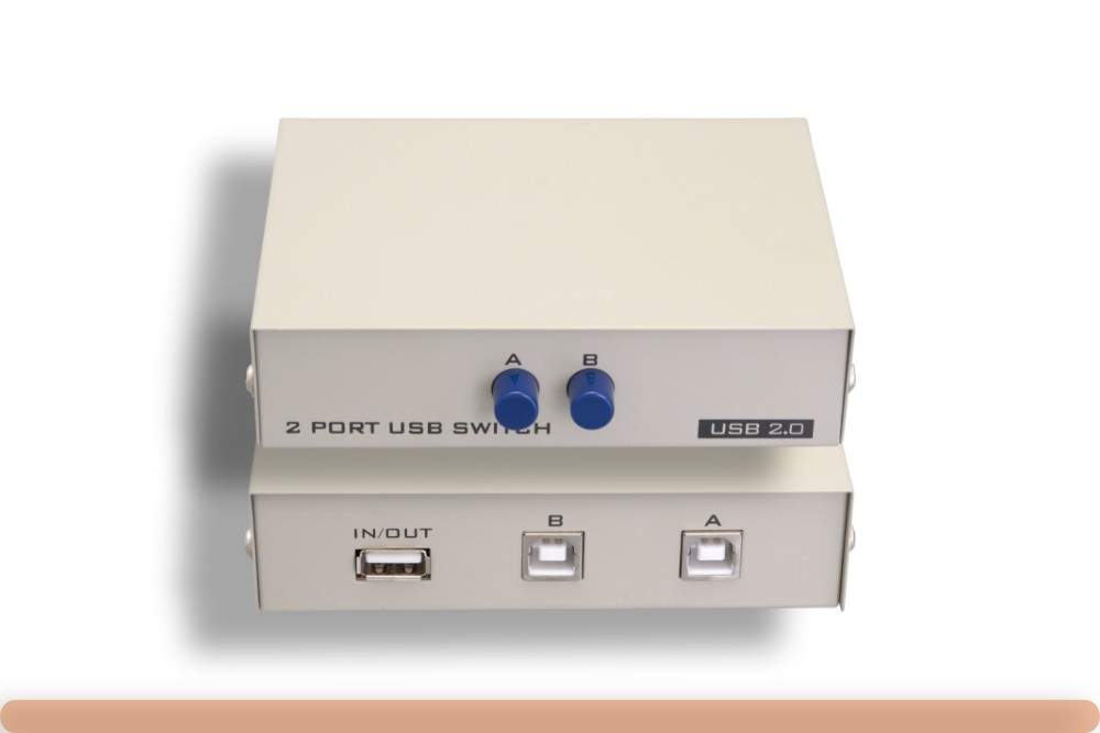 USB Switch PUSH MANUAL AB 1A 2B Box