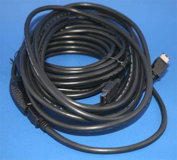 30FT Firewire Cable Black 6PIN 6PIN Set 1394a 400mb